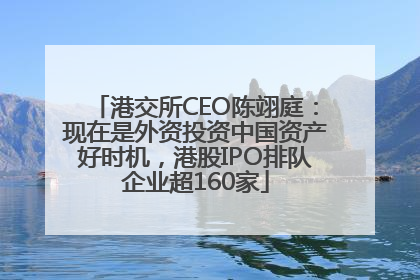 港交所CEO陈翊庭：现在是外资投资中国资产好时机，港股IPO排队企业超160家